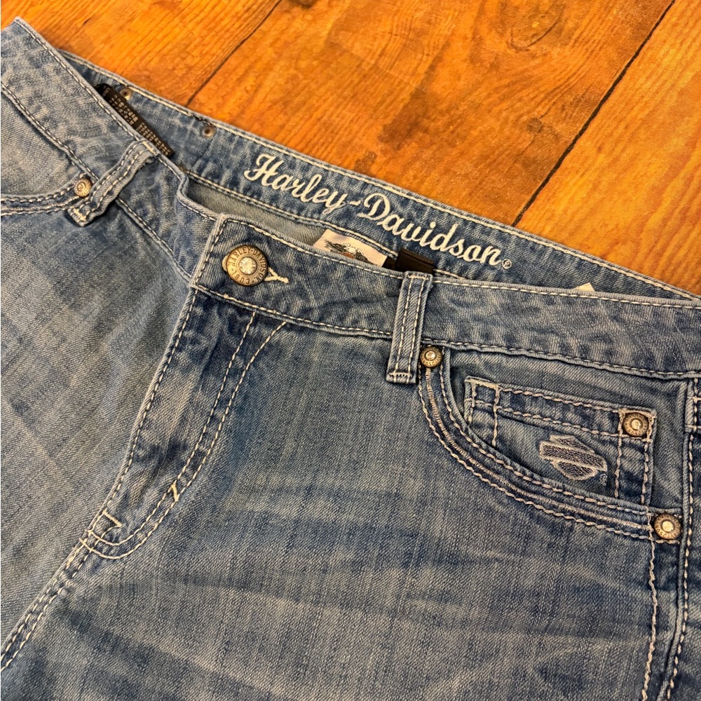 Harley-Davidson Women's Blue Boot Cut Jeans - Picture 4 of 9